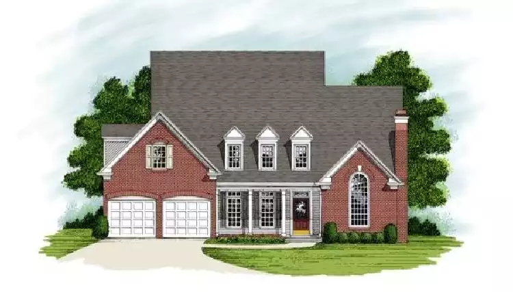 image of 2 story traditional house plan 7625